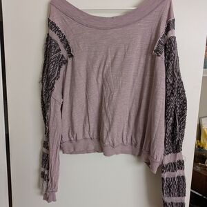 We The Free Lavender Long Sleeve Top
